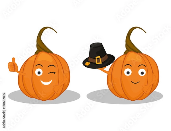 Obraz Cartoon pumpkin smile