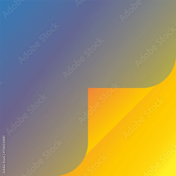 Obraz Curled page corner design with decorative elements