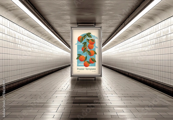 Fototapeta Underground Poster Mockup