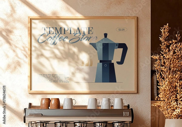 Fototapeta Coffee Bar Frame Mockup