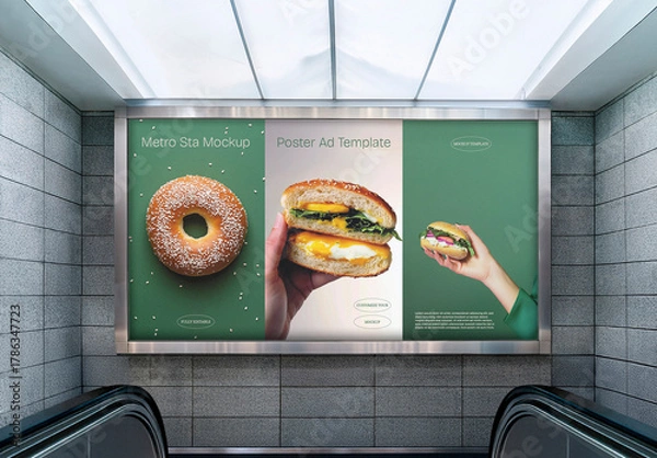 Fototapeta Metro Billboard Mockup