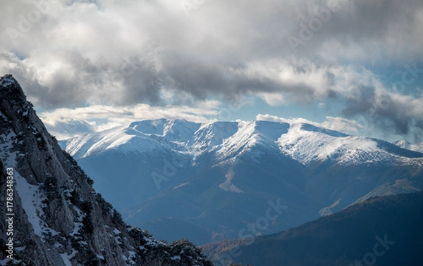 Fototapeta mountain landscape with clouds
