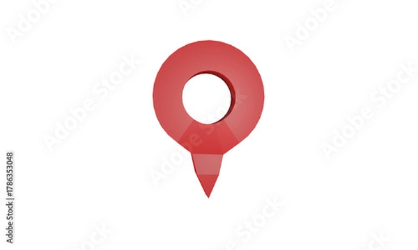 Obraz red map pointer