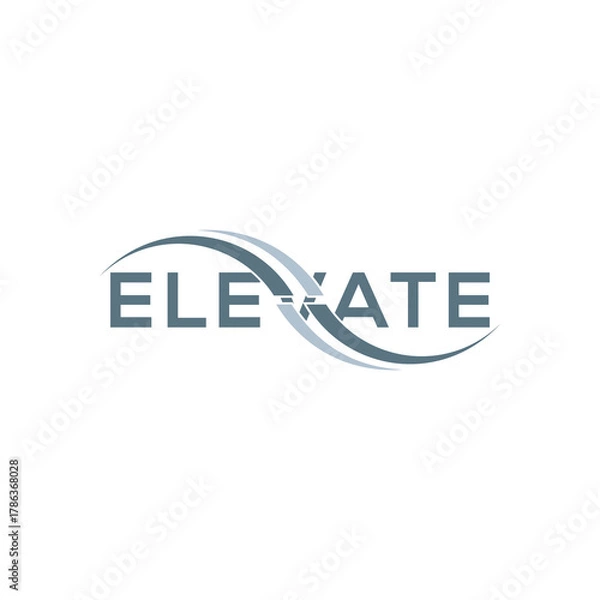 Obraz Elevate logo design, business consulting vector icon template