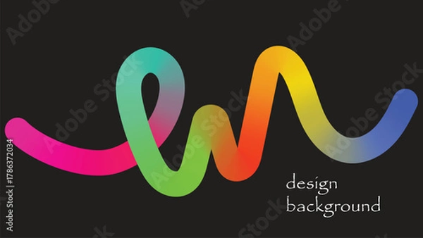 Obraz Abstract vibrant gradient swirl on