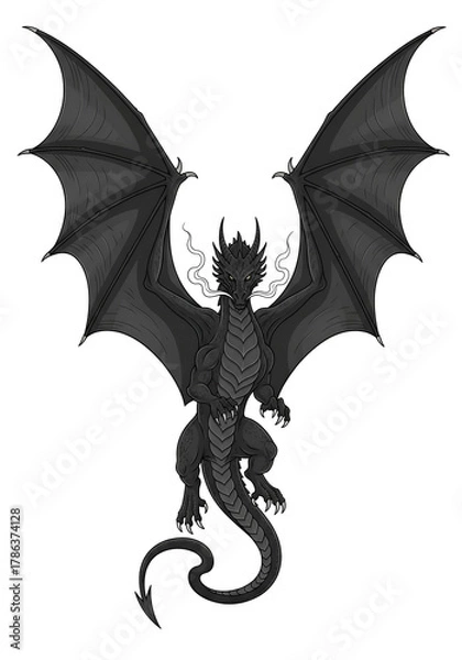 Obraz vector illustration of a dragon