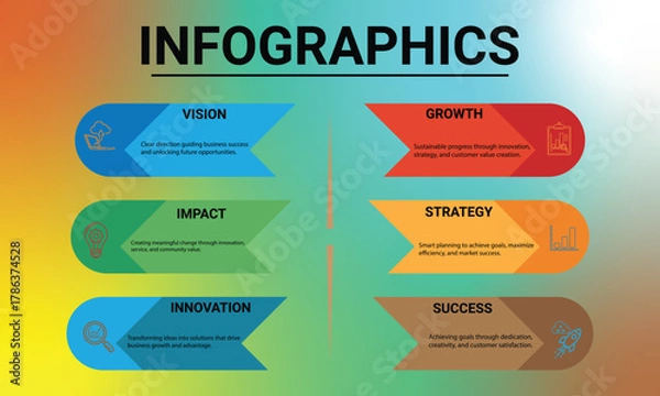 Fototapeta Infographic on business concepts