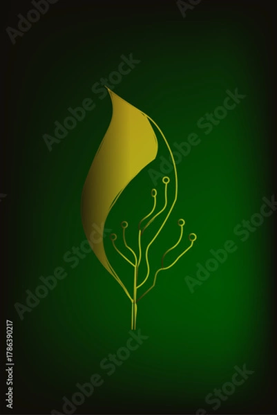 Fototapeta Eco Silk Circuit Flowing Technology Design.eps