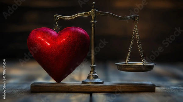 Obraz Balancing affection: a symbolic representation of love and equilibrium