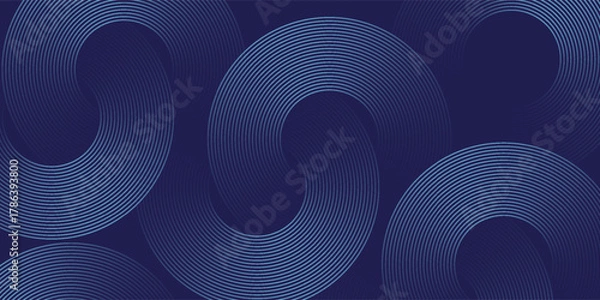 Fototapeta Abstract blue background with blue glowing diagonal geometric lines. Modern shiny blue rounded rectangle lines pattern. Minimalist graphic design. Futuristic technology concept. Eps10