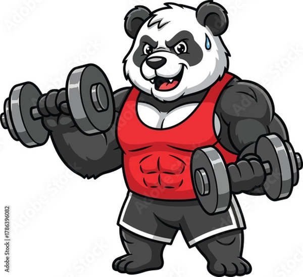 Obraz panda bear with a book