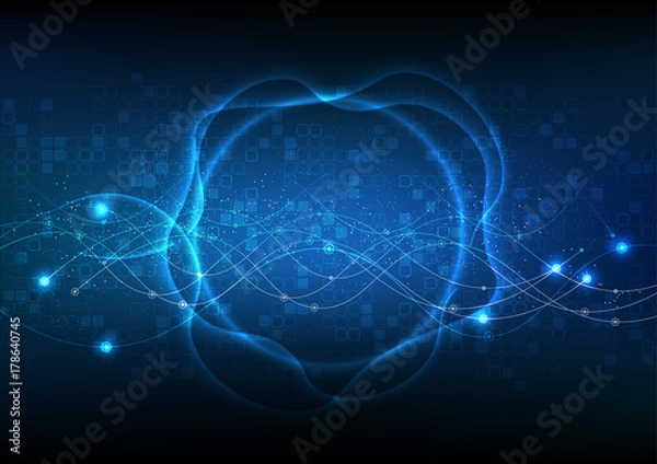 Obraz vector background abstract technology communication data Science