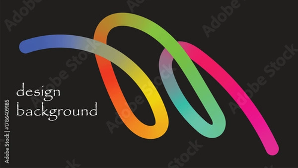 Obraz Abstract vibrant gradient wavy tube on