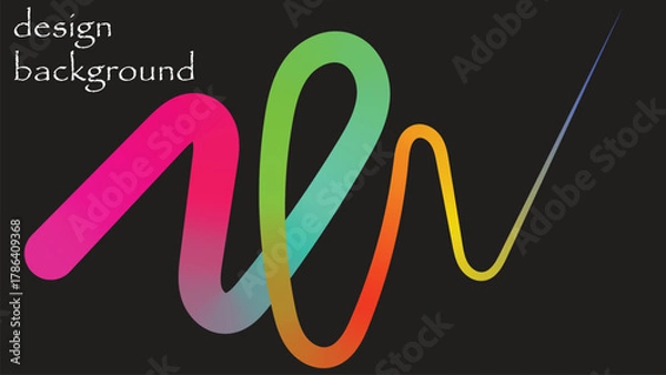 Obraz Abstract colorful gradient tube on