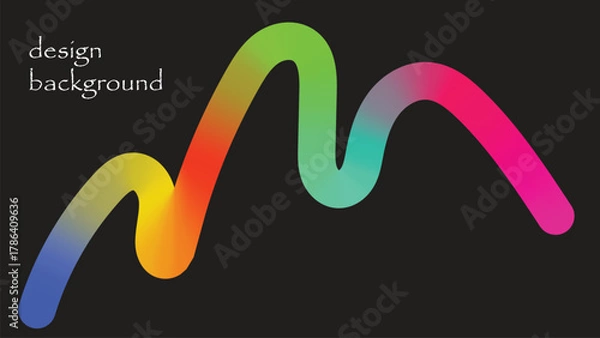 Obraz Vibrant gradient abstract shape on