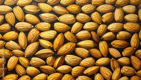 Fototapeta Close-up of Almonds - A Nutritious and Delicious Snack.