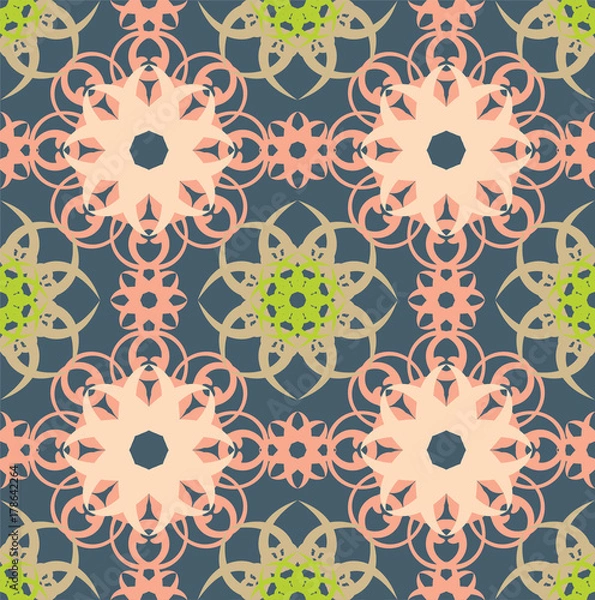 Fototapeta Seamless abstract floral pattern,mandala pattern