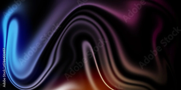 Fototapeta Dynamic abstract background with smooth colorful swirls of light.