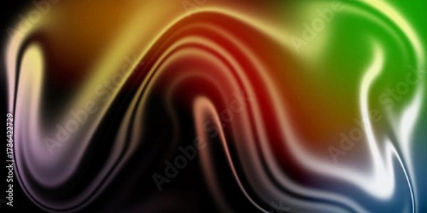 Fototapeta Dynamic abstract background with colorful swirling energy waves.