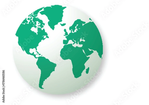 Obraz world map on white background