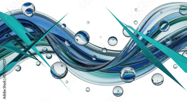 Obraz Aqua isolated on transparent background