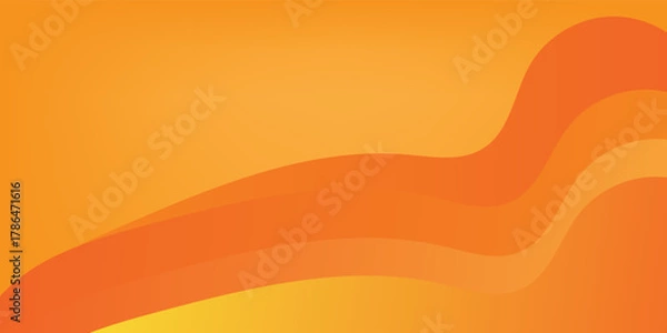 Fototapeta Orange Gradient Wave Background – Abstract Modern Design
