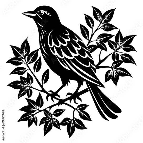 Obraz vector illustration of a bird