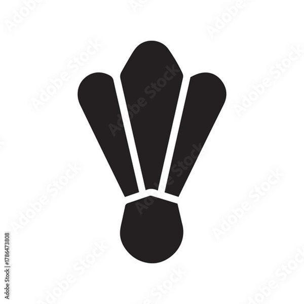 Fototapeta Badminton shuttlecock silhouette icon vector illustration