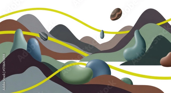 Obraz Hills isolated on transparent background