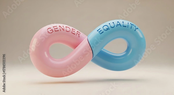 Fototapeta Promote gender equality with this symbol of unity