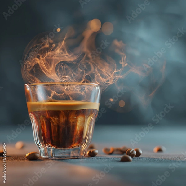 Obraz Steaming Espresso in Glass