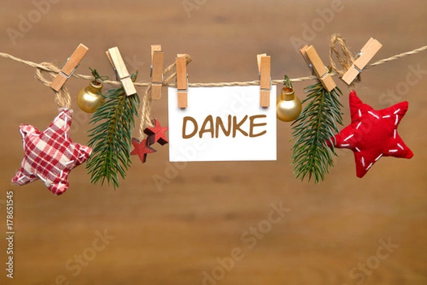 Obraz Danke-Weihnachtlicher Hintergrund
