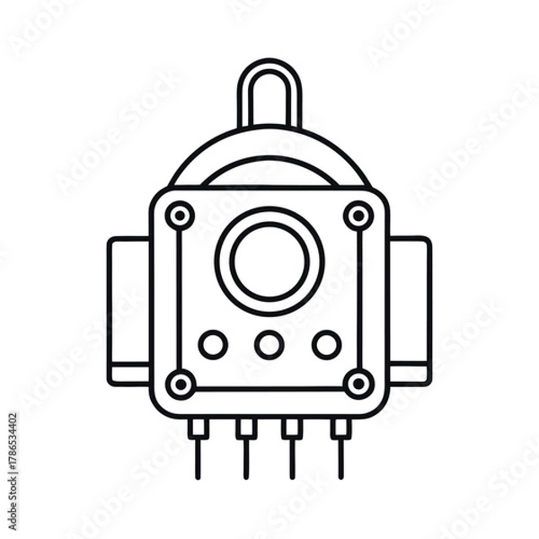Obraz Sensor Outline Vector Design