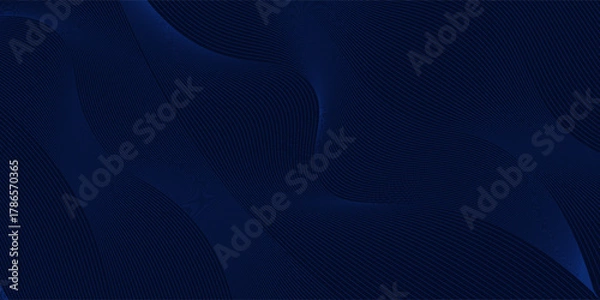 Fototapeta Premium background design with diagonal dark blue line pattern. Vector horizontal template for digital lux business banner, contemporary formal invitation, luxury voucher, prestigious gift certificate