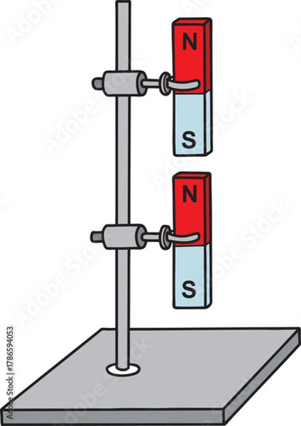 Fototapeta make magnets by induction vector illustration isolated on white background