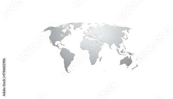 Fototapeta Vector illustration of the blue Earth globe showing continents like Europe, Asia, and America, perfect for a global travel or business map design