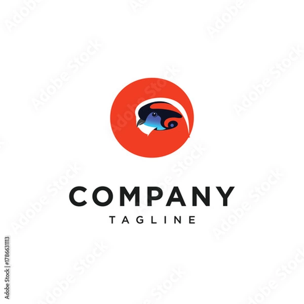 Fototapeta Letter O Temminck's Tragopan Logo Icon Vector