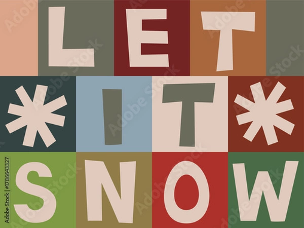 Obraz Let it snow vector illustration