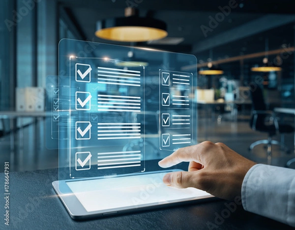 Obraz Digital Business Policy Interface in Office