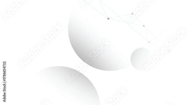 Fototapeta Modern Abstract Background with Circle White Grey Color Gradient