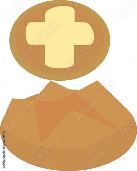 Fototapeta A vector art of soda breads. A type of quick bread that uses baking soda as a leavening agent instead of yeast.