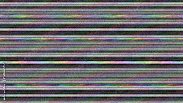 Fototapeta Glitch TV Screen. Abstract background. Digital illustration. 3d rendering
