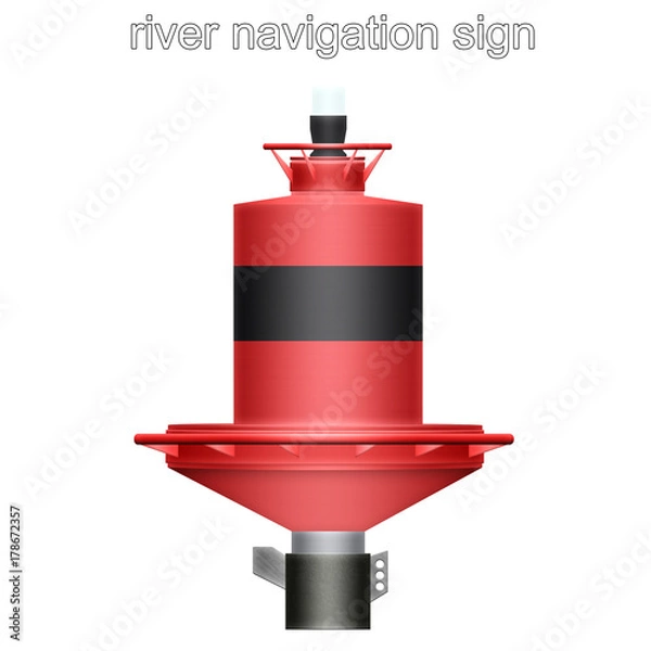 Fototapeta river navigation sign