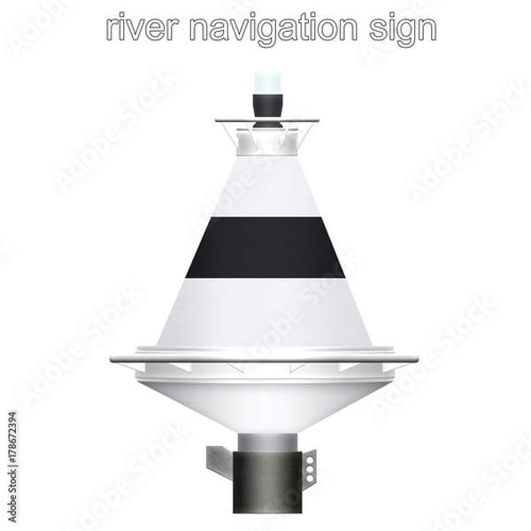Fototapeta river navigation sign