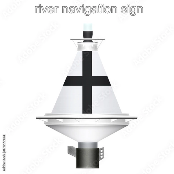 Fototapeta river navigation sign
