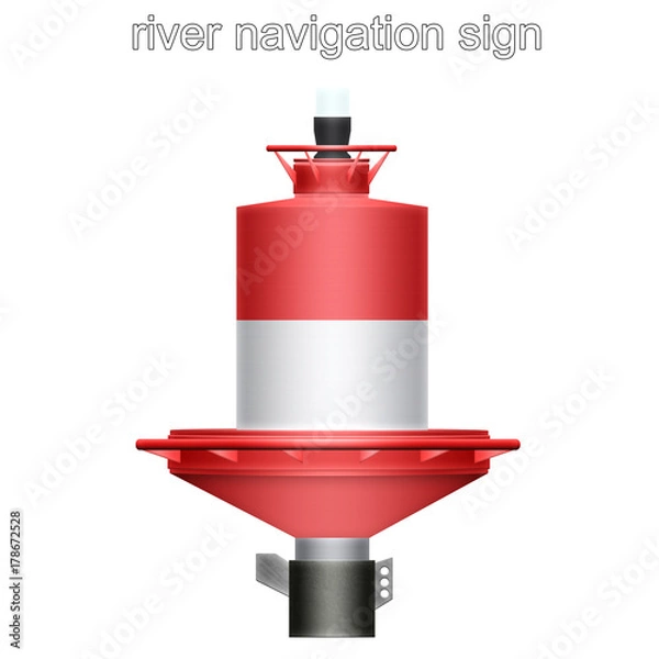 Fototapeta river navigation sign
