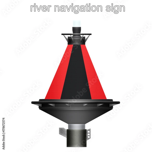 Fototapeta river navigation sign