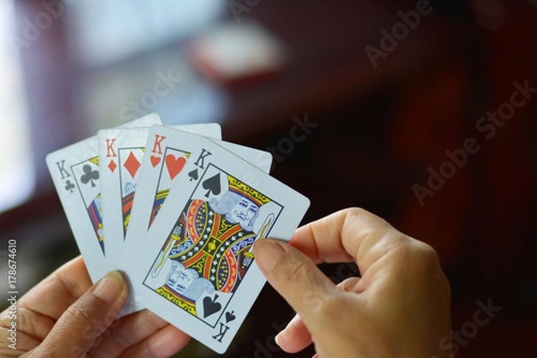 Obraz Four king slave poker card.