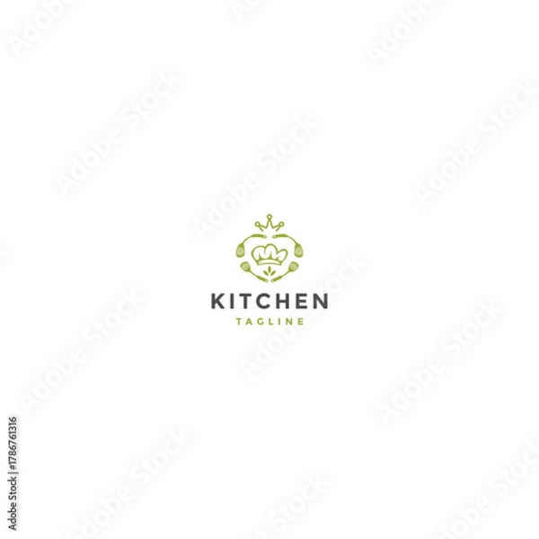 Obraz Kitchen logo design template flat vector