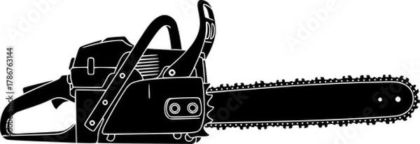 Obraz Chainsaw, Chainsaw silhouette, Chain saw icon, Chain saw vector set, Chainsaw illustration, Chainsaw clipart set
